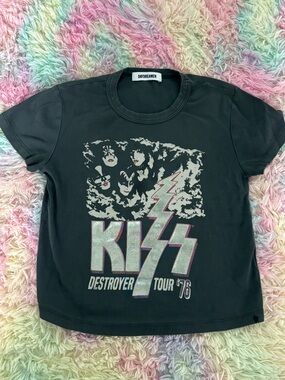 Girls  KISS Destroyer Tour '76 Graphic Tee (XS)